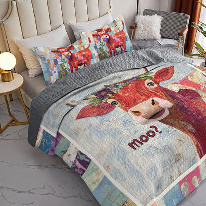 Shineful All Season Quilt 3-Piece Set Cow-Tastic Dreams