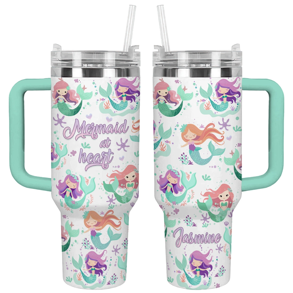 Shineful Tumbler Personalized Mermaid At Heart