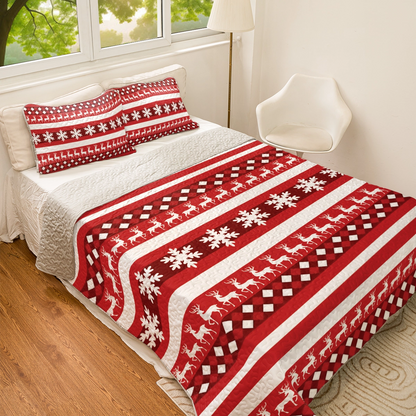 Shineful All Season Quilt 3-Piece Set - Christmas Cozy