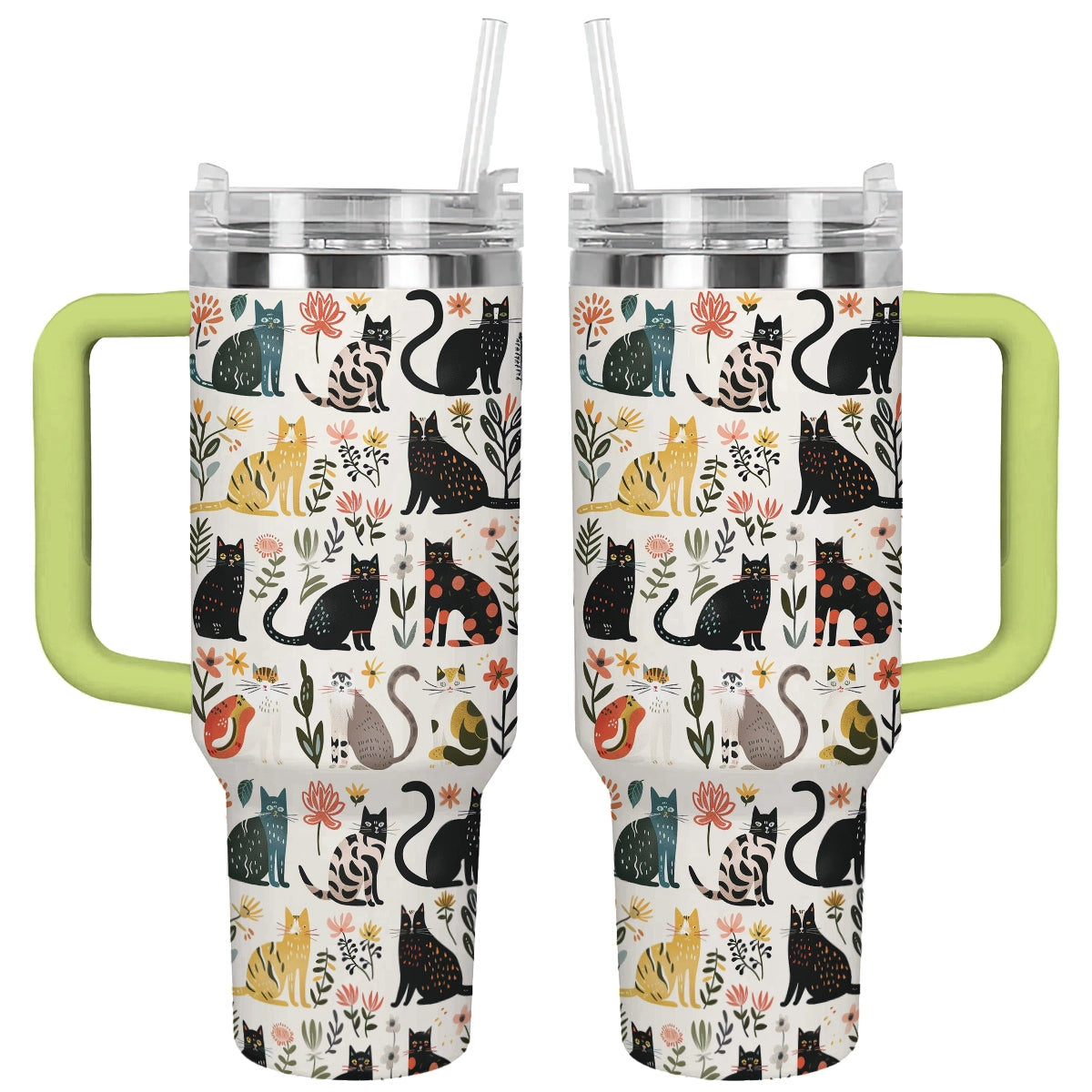 Shineful Tumbler Botanical Cat Bliss