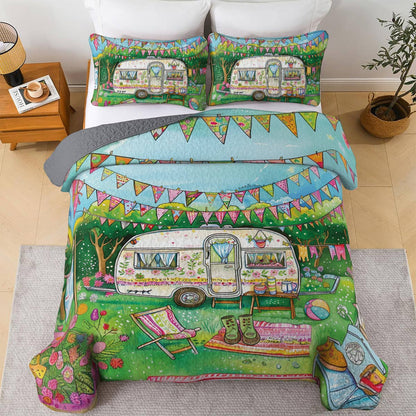 Shineful All Season Quilt 3-teiliges Set Camping Bliss