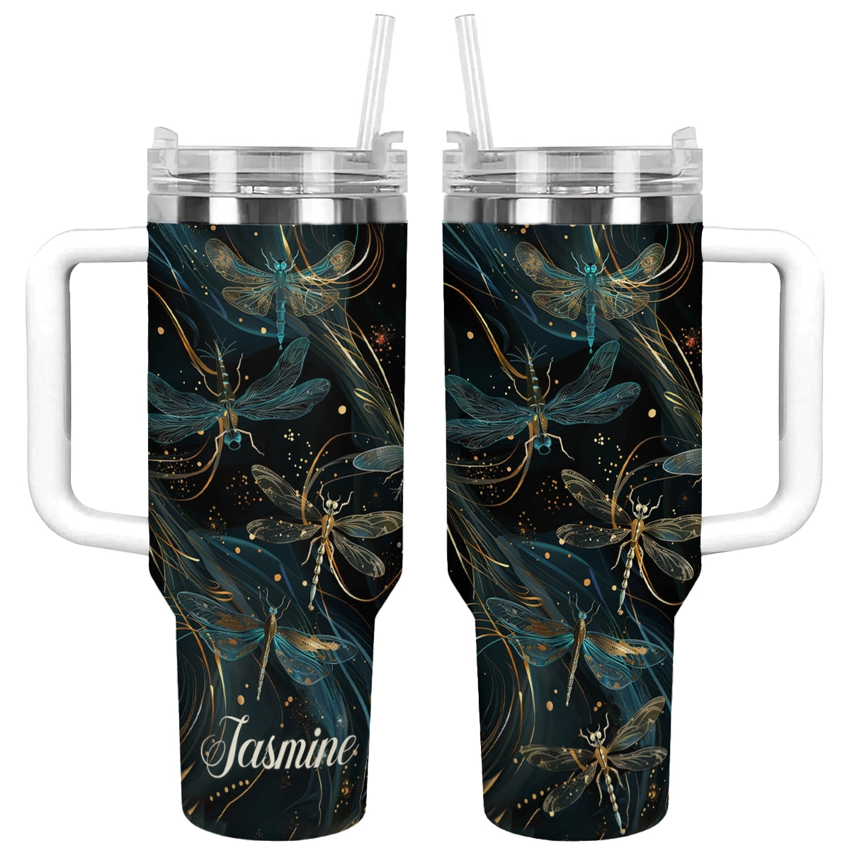 Shiny Tumbler Personalisiert Magische Libelle