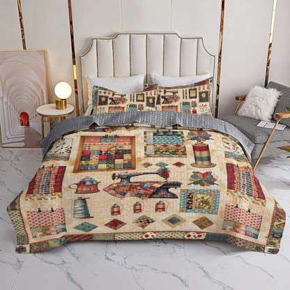 Shineful All Season Quilt 3-Piece Set Sewing Vintage