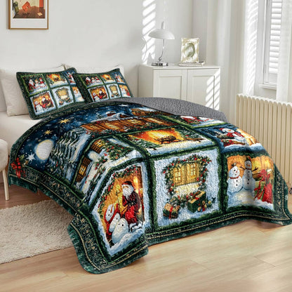 Shineful All Season Quilt 3-Piece Set Christmas Eve