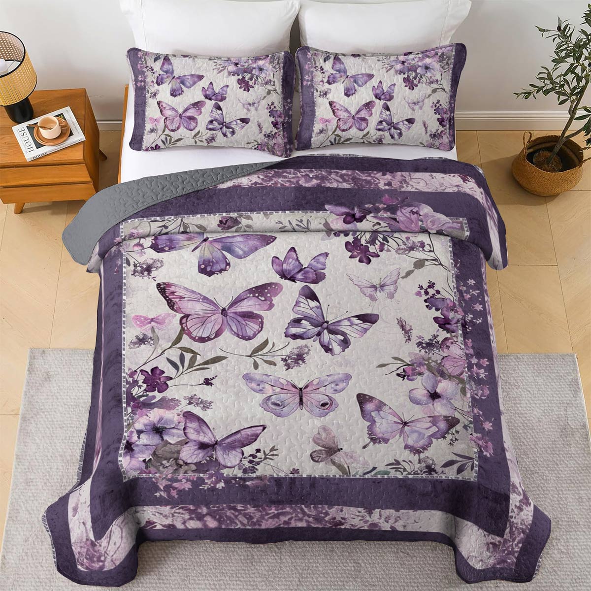 Shineful All Season Quilt 3-teiliges Set Butterfly Heaven