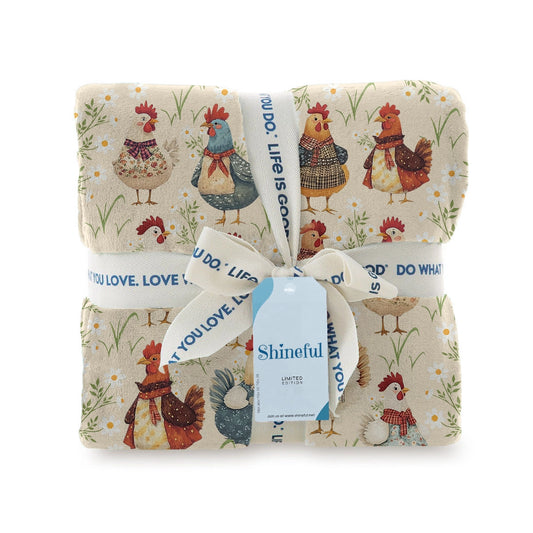 Shineful Fleece Blanket Cozy Chicken