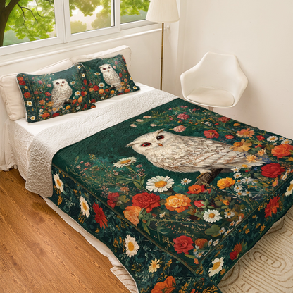 Shineful All Season Quilt 3-Piece Set - Enchanted Owl Garden