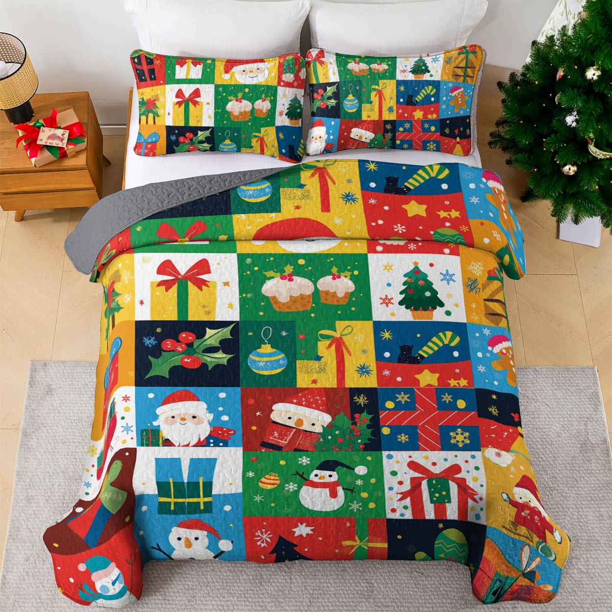 Shineful All Season Quilt 3-Piece Set Festive Joy