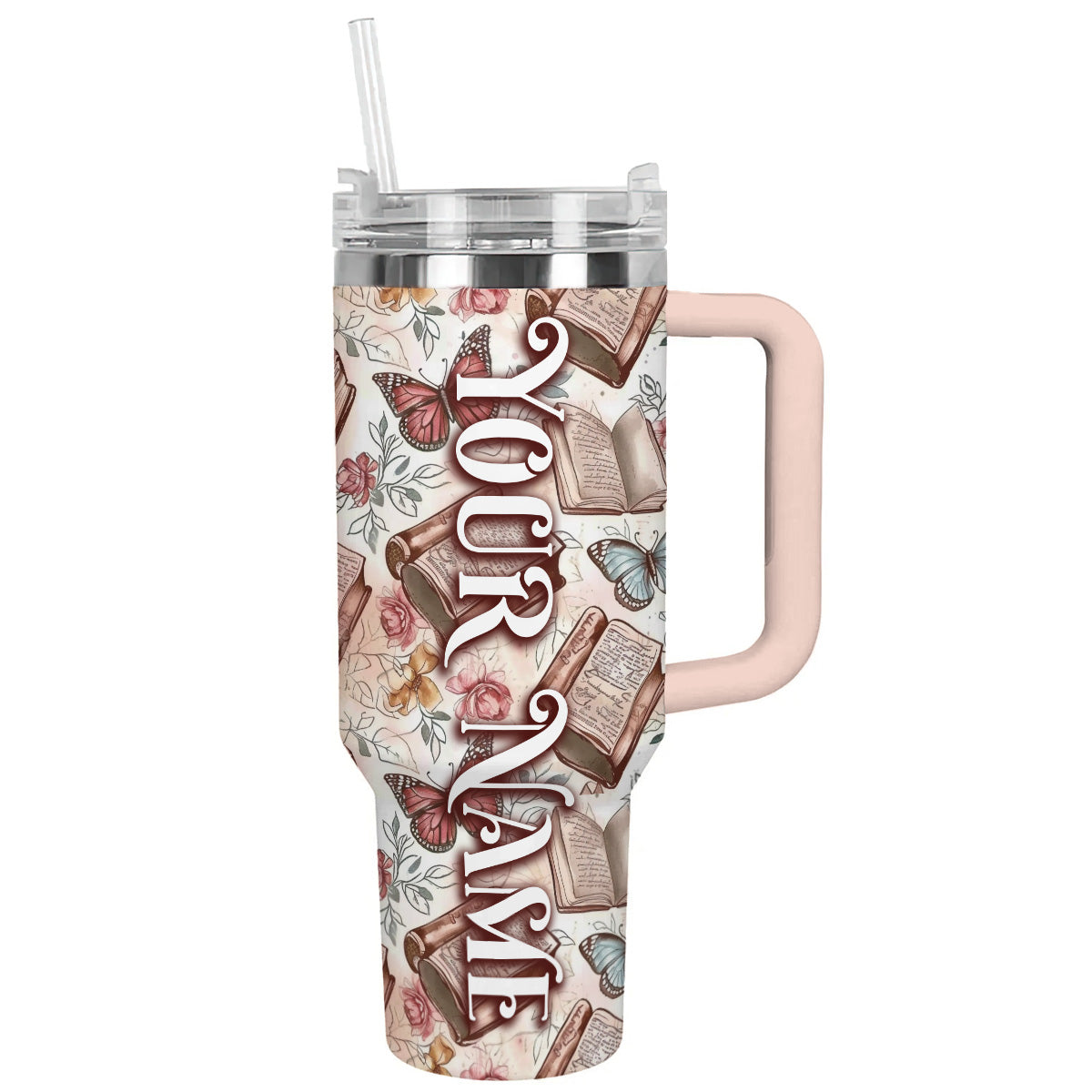 Reading Shineful™ Tumbler Book Pattern Nl09 Pink 40Oz