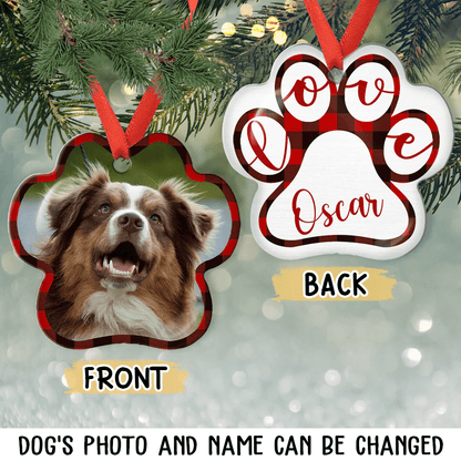 Shinefulgift® Love Dog - Personalized Custom Aluminum Ornament