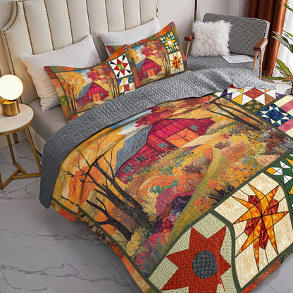 Shineful All Season Quilt 3-Piece Set Autumn Harvest