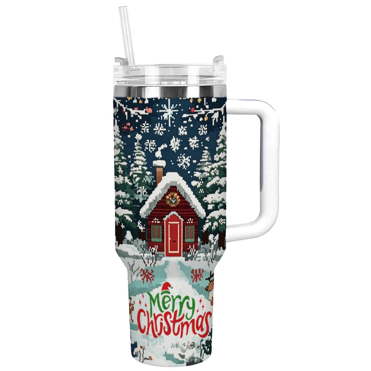 Shineful Tumbler Christmas Cabin