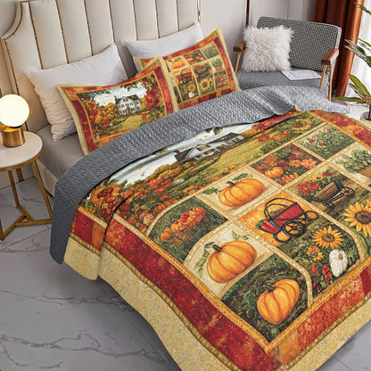 Shineful All Season Quilt 3-Piece Set Autumn Beautiful