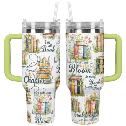 Shineful Tumbler Reading Blooming Books