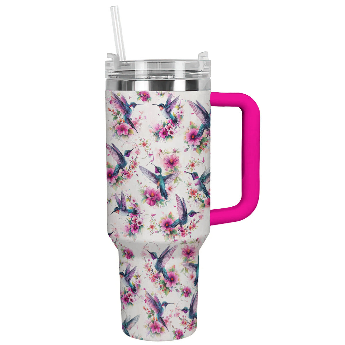 Humming Bird 40 Oz Shineful™ Tumbler Pattern Nl09 Hot Pink 40Oz