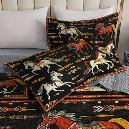 Shineful All Season Quilt 3-Piece Set Horse Mustang Majesty