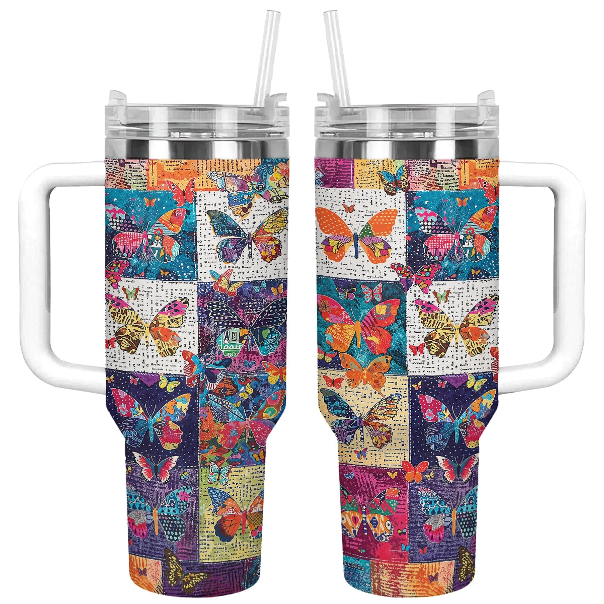 Papillon fantaisie Flutter Tumbler brillant