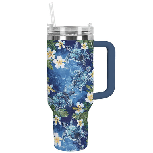 Shineful Tumbler Blue Tropical Sea Turtle