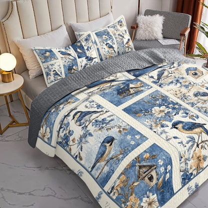 Shineful All Season Quilt 3-Piece Set Bluebird Haven