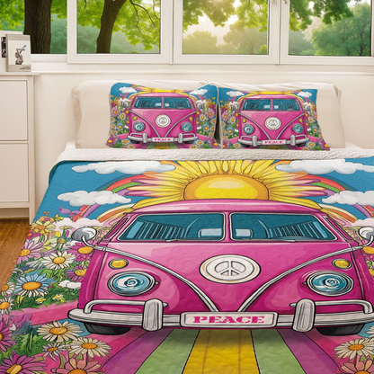 Shineful All Season Quilt 3-Piece Set - Hippie Roadtrip