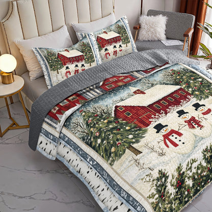 Shineful All Season Quilt 3-Piece Set Christmas Wonderland Retreat