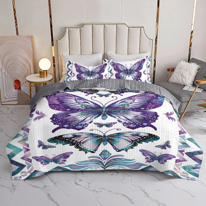 Shineful All Season Quilt 3-Piece Set Mystic Butterfly