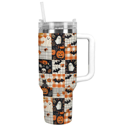 Shineful Tumbler Champ de citrouilles effrayant