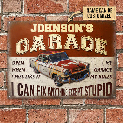 Shineful 2D Flat Print Metal Sign Auto Mechanic Garage I Can Fix Anything Personalized 2D Flat Print Metal Sign