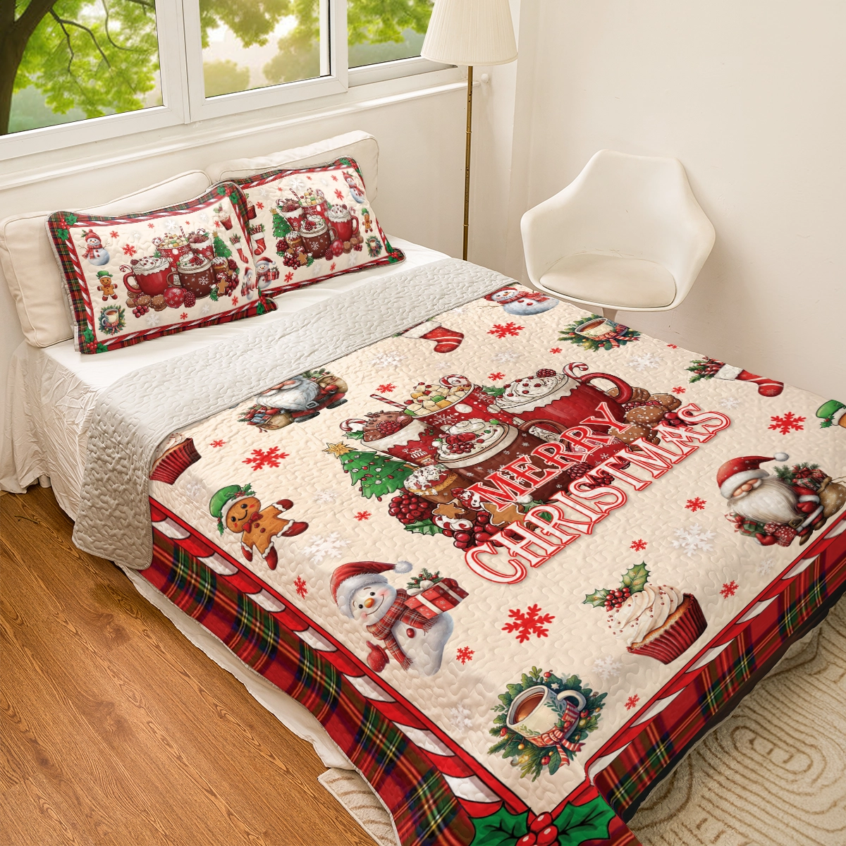 Shineful All Season Quilt 3-Piece Set - Festive Winter Wonderland