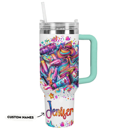 Shineful Tumbler Personalized Rainbow Hairstylist