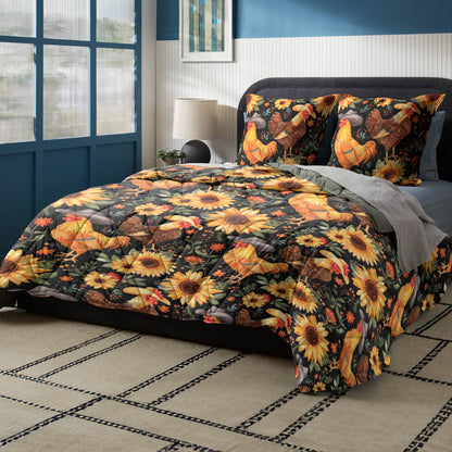 Shineful - All Season Quilt 3-Piece Set Chicken Cowboy