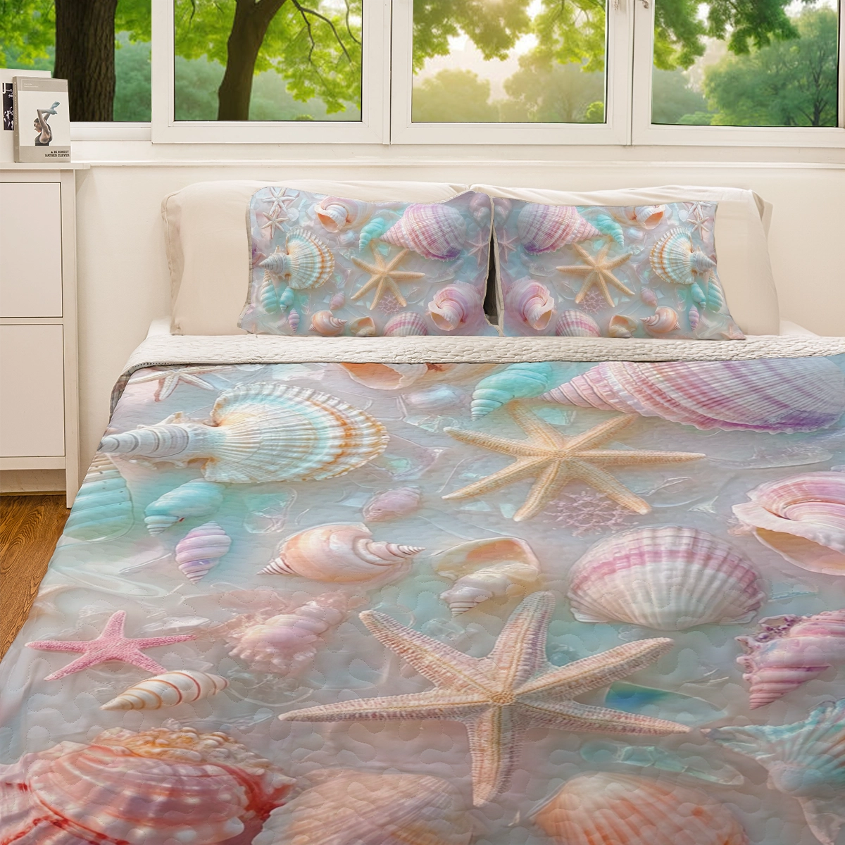 Shineful All Season Quilt 3-Piece Set - Seashell Whisper