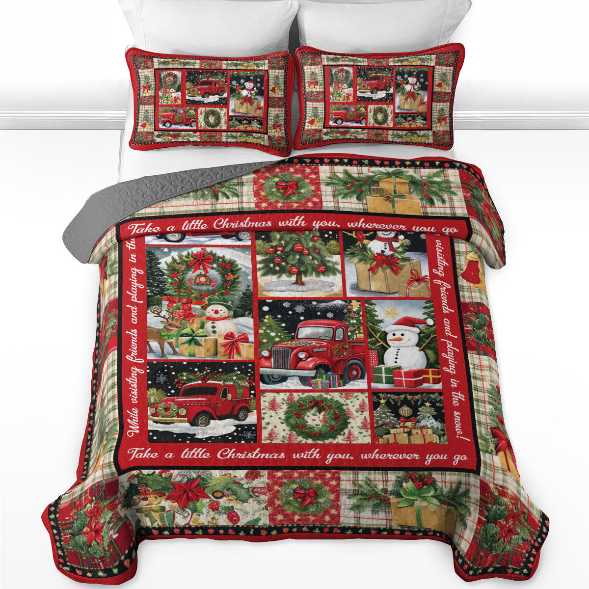 Shineful All Season Quilt 3-Piece Set Little Christmas