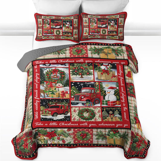 Shineful All Season Quilt 3-Piece Set Little Christmas