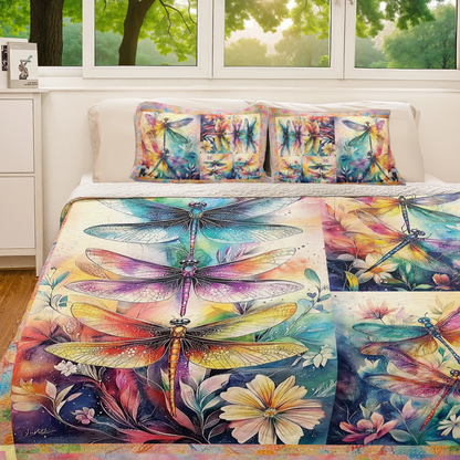 Shineful All Season Quilt 3-Piece Set - Enchanted Dragonfly Wings