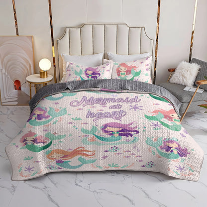 Shineful All Season Quilt 3-Piece Set Mermaid At Heart