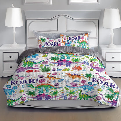 Shineful All Season Quilt 3-Piece Set Dinosaur Dreams