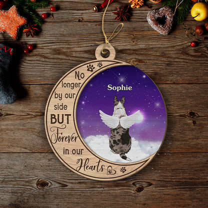 Dog Lovers - No Longer By Your Side Shinefulgift® Perzonalized Wooden Ornament