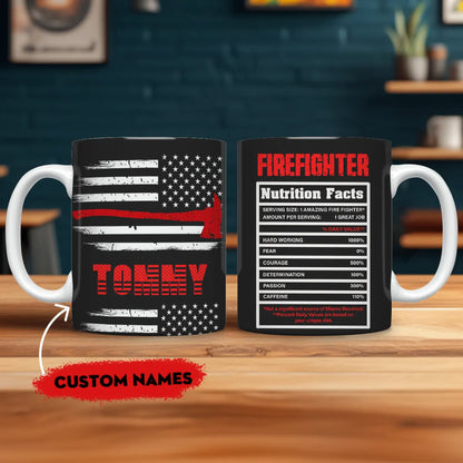 Shineful Ceramic Mug Personalized Firefighter's Valor