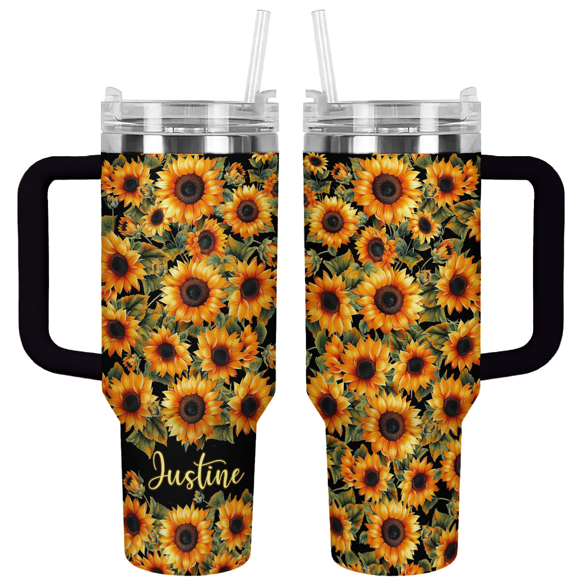 Shineful Tumbler Personalized Sunflower Sunburst Delight