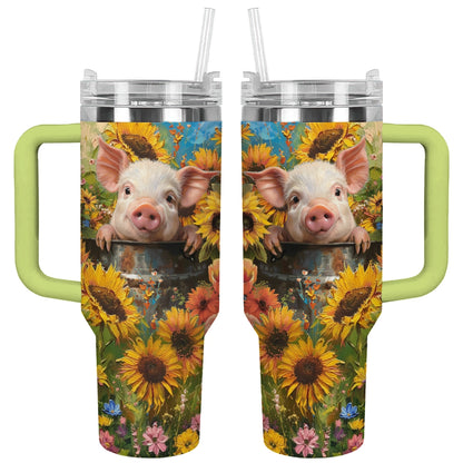 Strahlendes Tumbler-Sonnenblumen-Ferkel