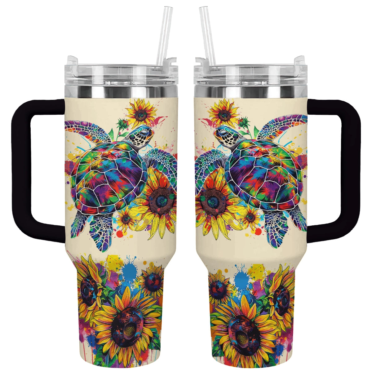 Tournesol Tortue Vibrante Shineful Tumbler