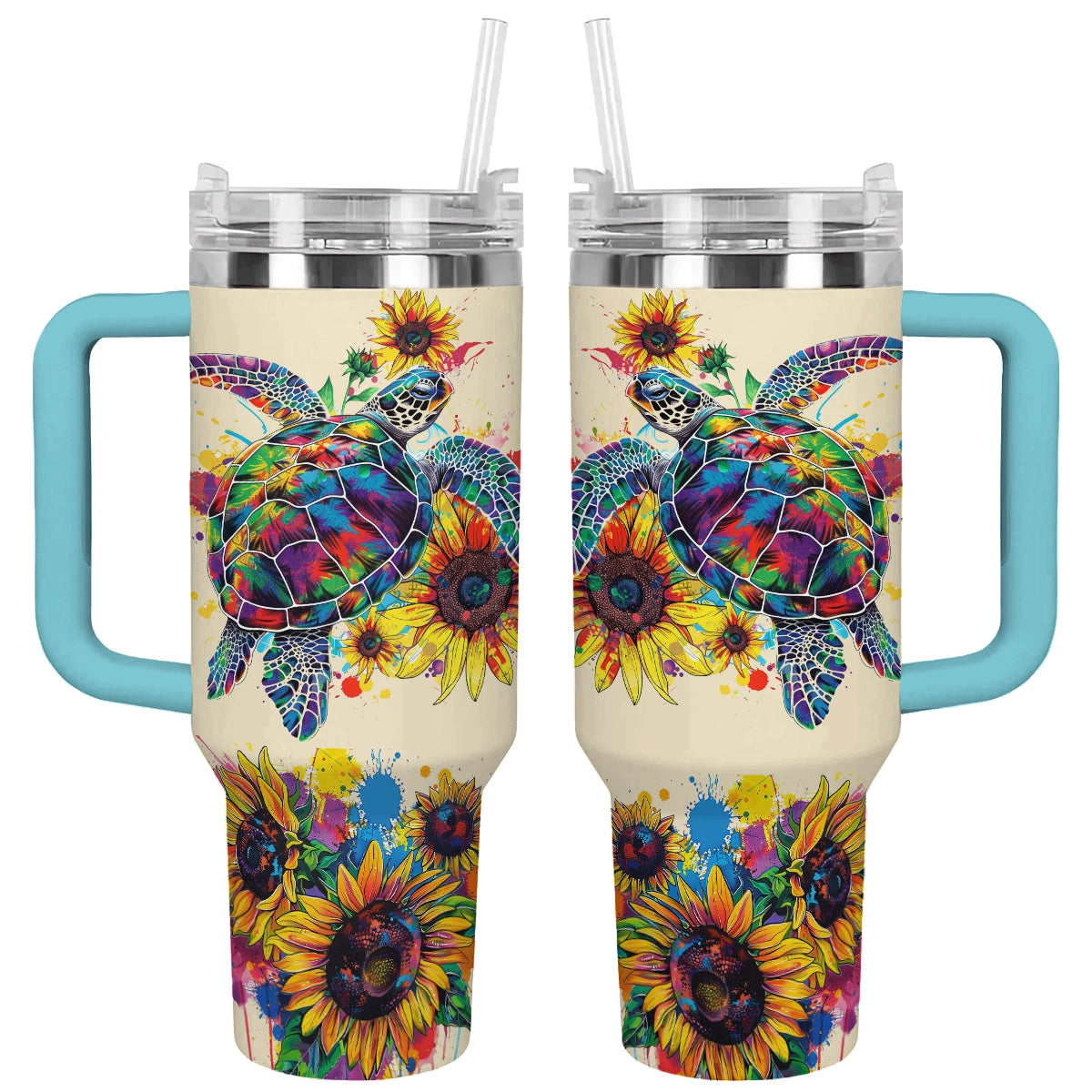 Tournesol Tortue Vibrante Shineful Tumbler