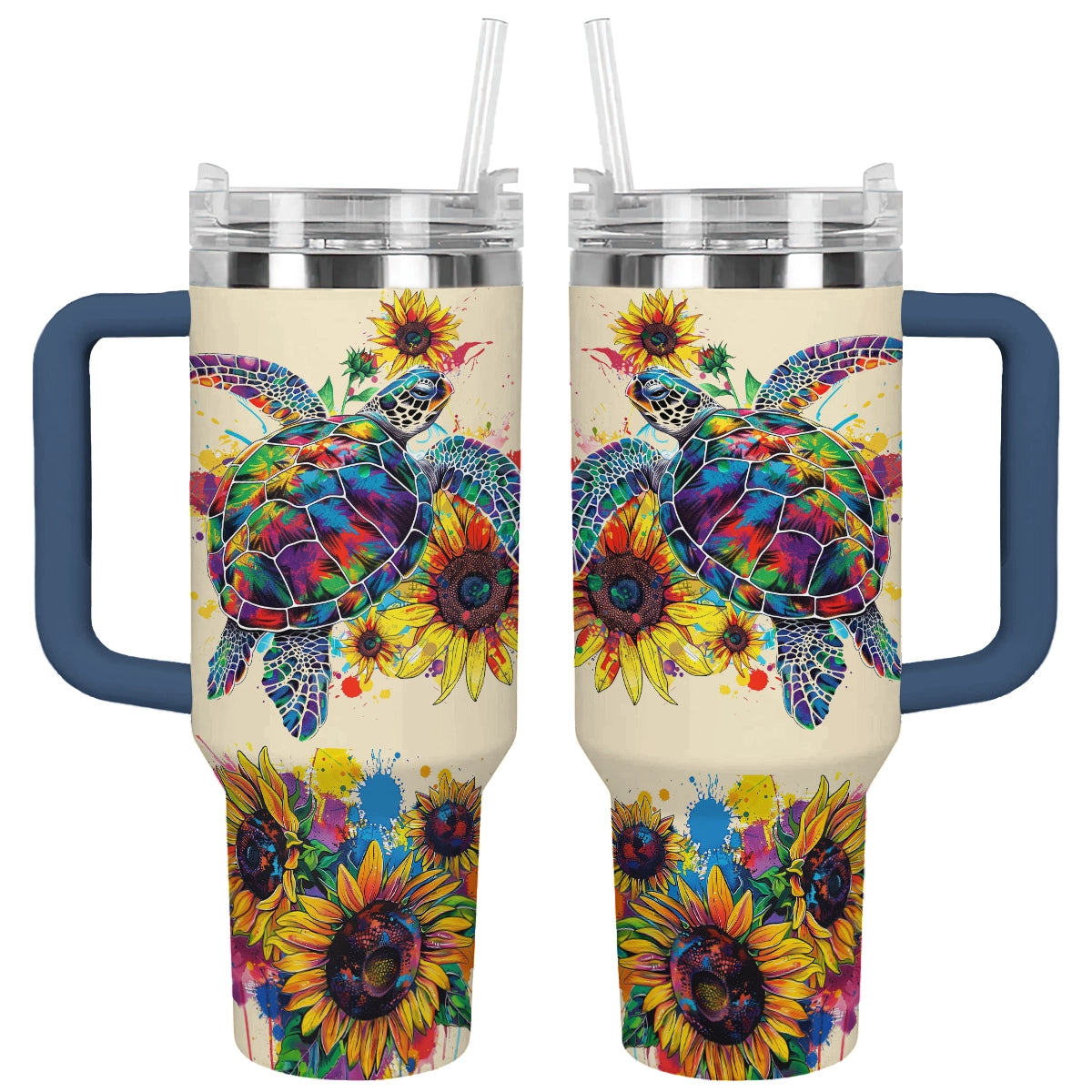 Shineful Tumbler Vibrant Sunflower Turtle