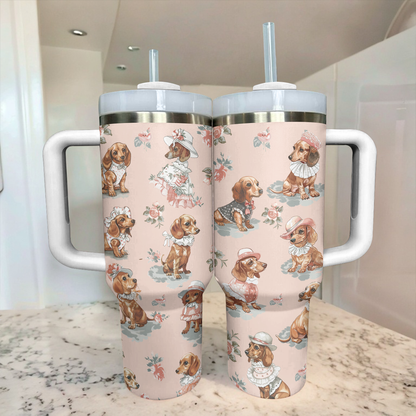 Shineful Tumbler Elegant Nineties Dachshunds