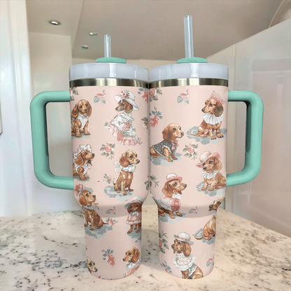 Shineful Tumbler Elegant Nineties Dachshunds