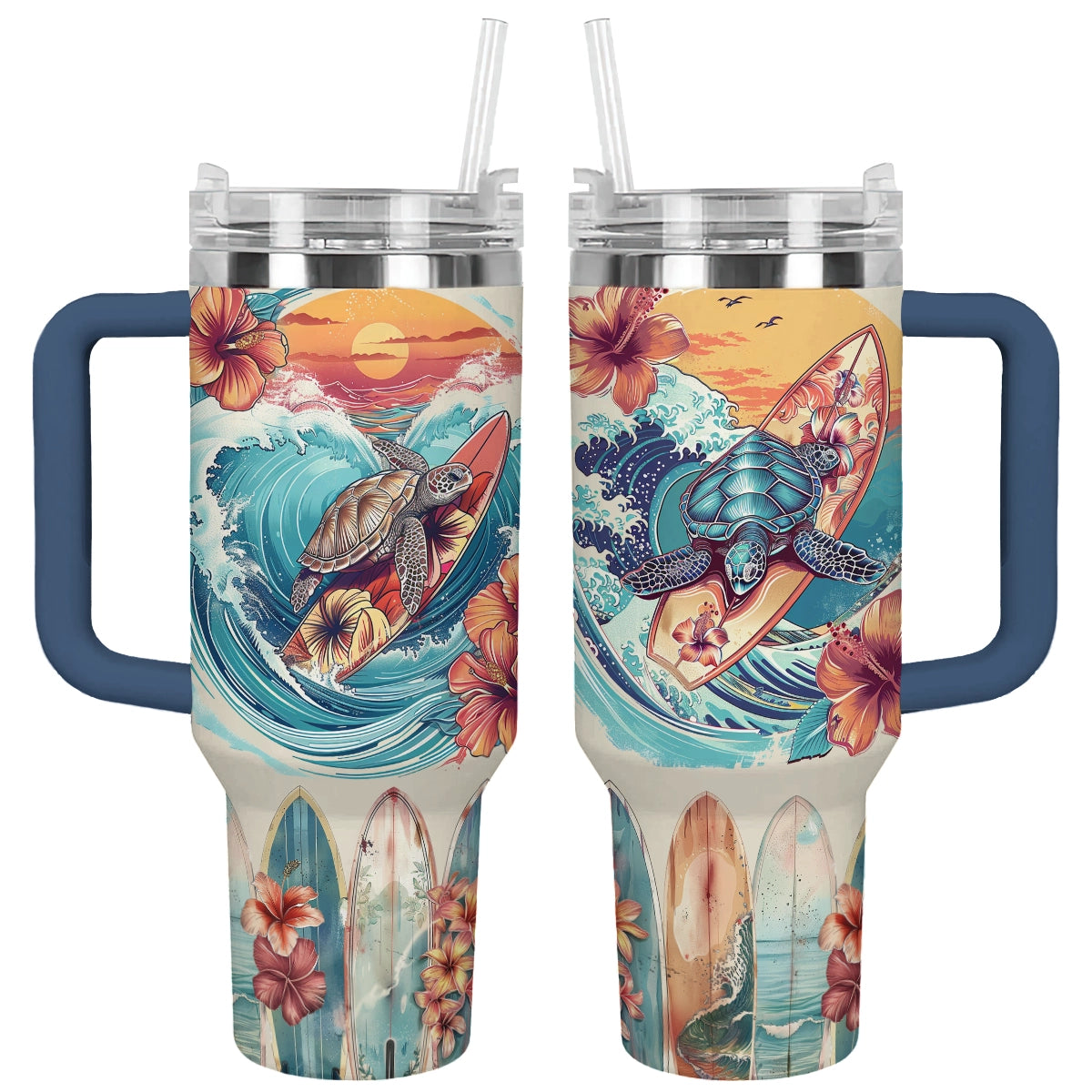 Shineful Tumbler Surfer Sea Turtle