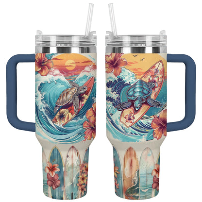 Shineful Tumbler Surfer Sea Turtle