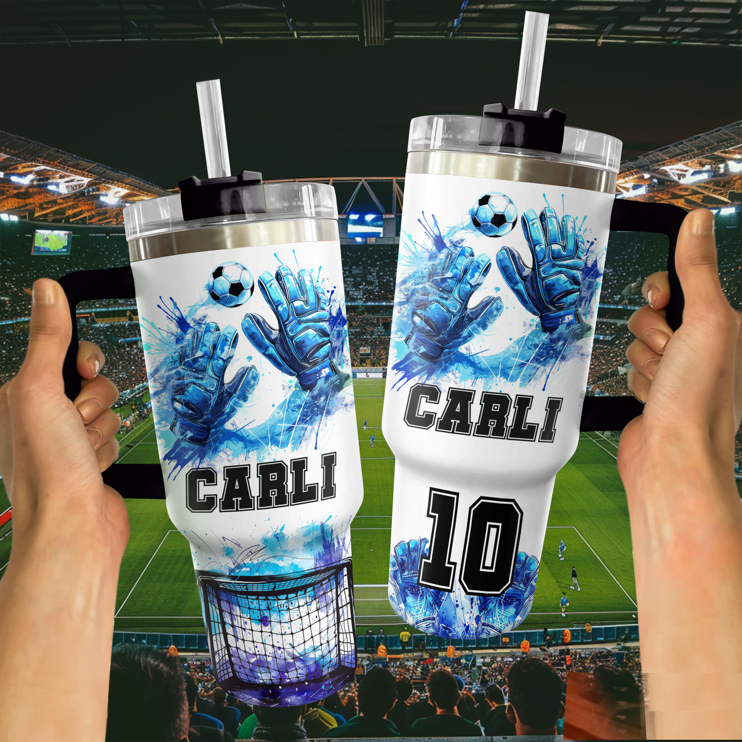 Shineful Personalized Tumbler Goalkeeper Love