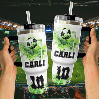 Shineful Personalized Tumbler Soccer Love